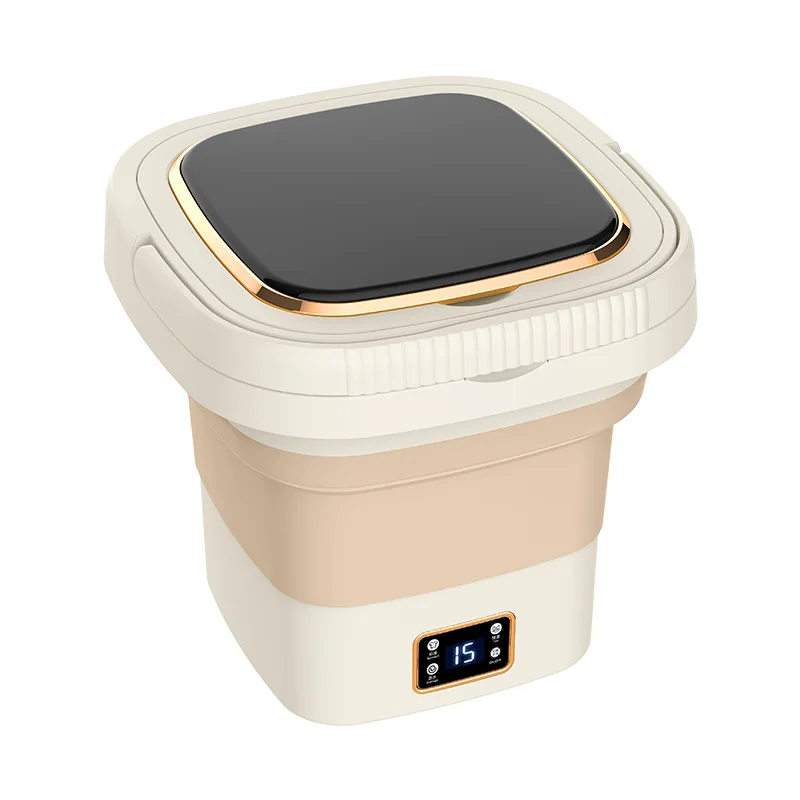 9L Portable Washing Mini Foldable Sock Underwear Panties Retractable Household Washing Machine With Spinning Dry washing machine