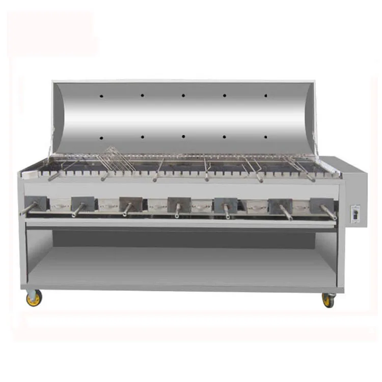 Heavy duty commercial  charcoal chicken rotisserie commercial automatic kebab smoker grill
