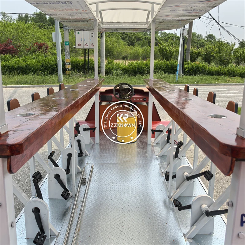 Luxury electric pedal dual drive New Single Speed Modern Electric Sightseeing Mini Bus Leisure Special City Beer Tourist