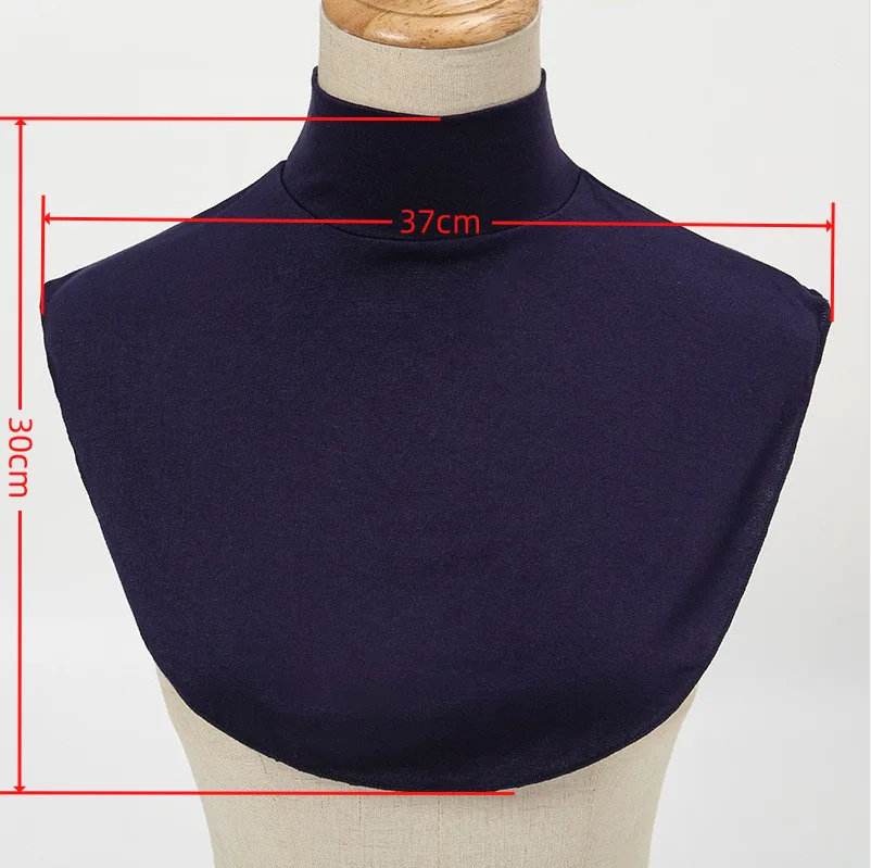 Zandy OEM Solid Color Muslim Woman Soft Modal Fake Collar Inner Shoulder Neck Cover
