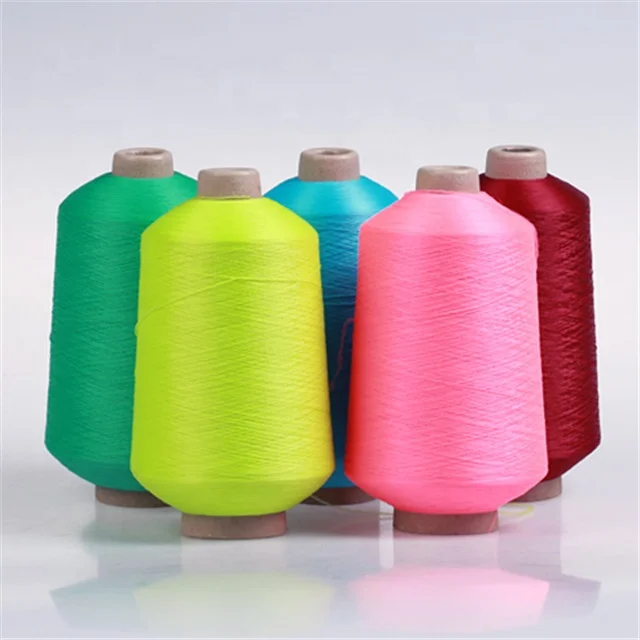 150D/36F/1 Hank Dyed 100% Polyester Stretch Yarn for Socks Knitting