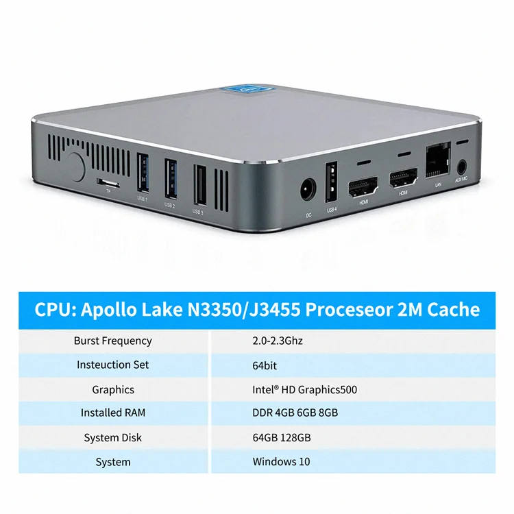 Cheap 4 2.5 Lan Box Embedded Computer Server Pfsense Firewall Ddr5 Win 10 11 Linux Soft Router N100 Fanless Industrial Mini Pc