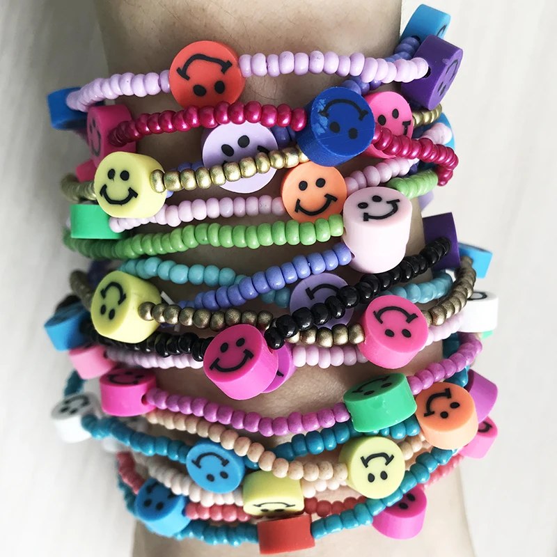 Liberty Gifts girls hand crafts new fashion fruit shape elastic wrap bracelet bohemian summer wrist decoration