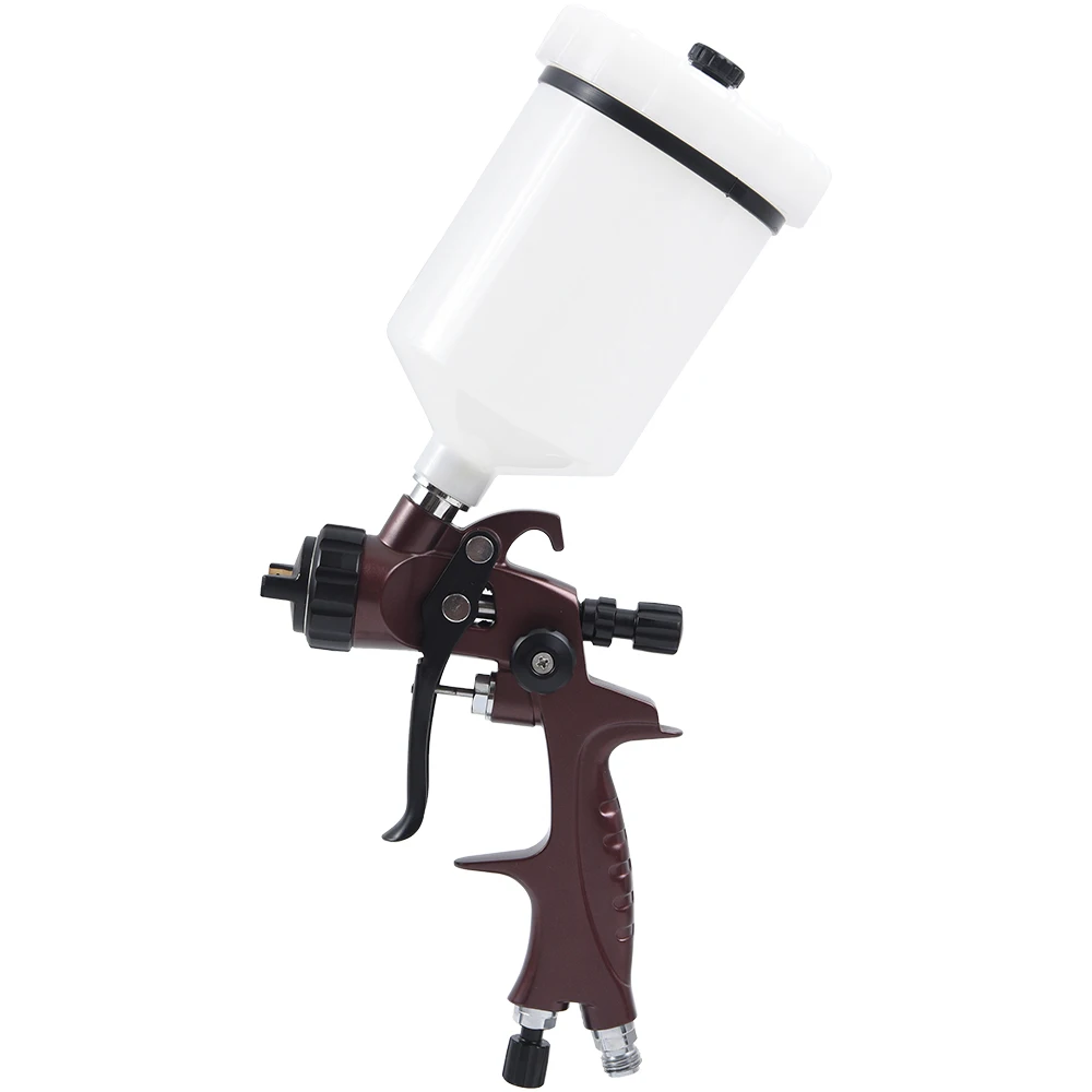 High Quality HVLP Spray Gun E520 Painting Gun 1.3mm Nozzle Water Based Professional Brown Air Spray Gun Airbrush For Car
