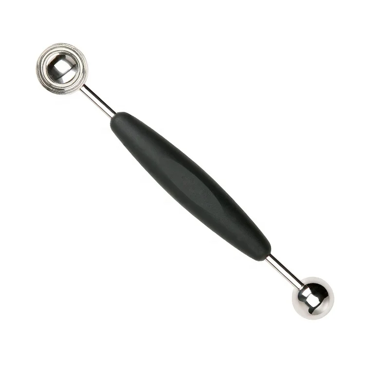 Recogedor De Frutas хит продаж высококачественная нержавеющая сталь многофункциональный двойной головкой фрукты ложка для дыни Совок фруктов