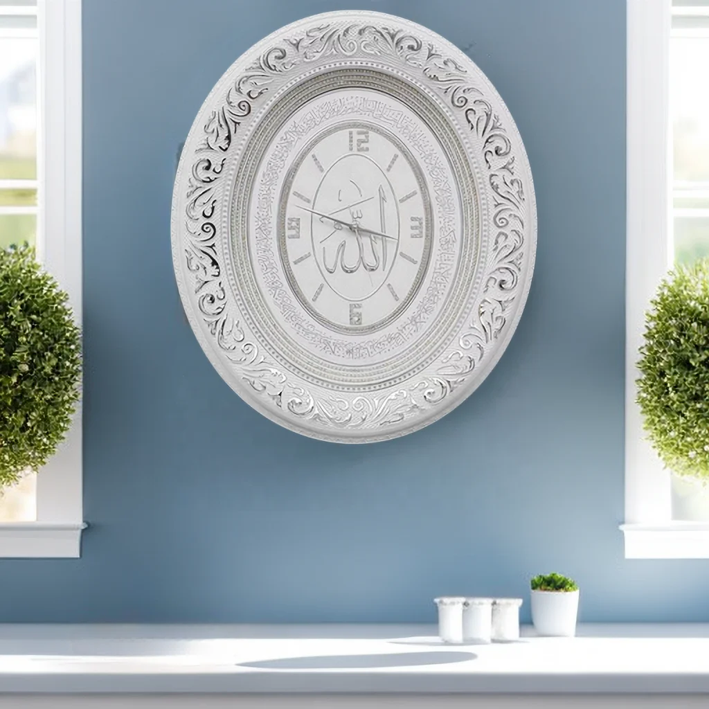 Hot Sale  Islamic Azan Wall Clock and Home Decor Arabic Number Wall Clock Bedroom Decor Islamic Wall Art Multiple Color