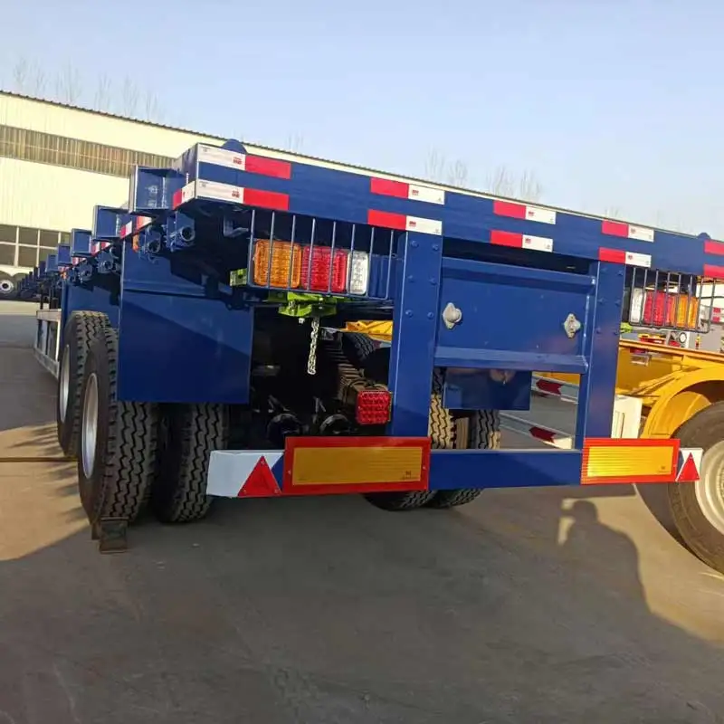 Chinese Semi Trailers 40ft Flat Bed Chassis Semi Container Trailer Flat Bed Trailer