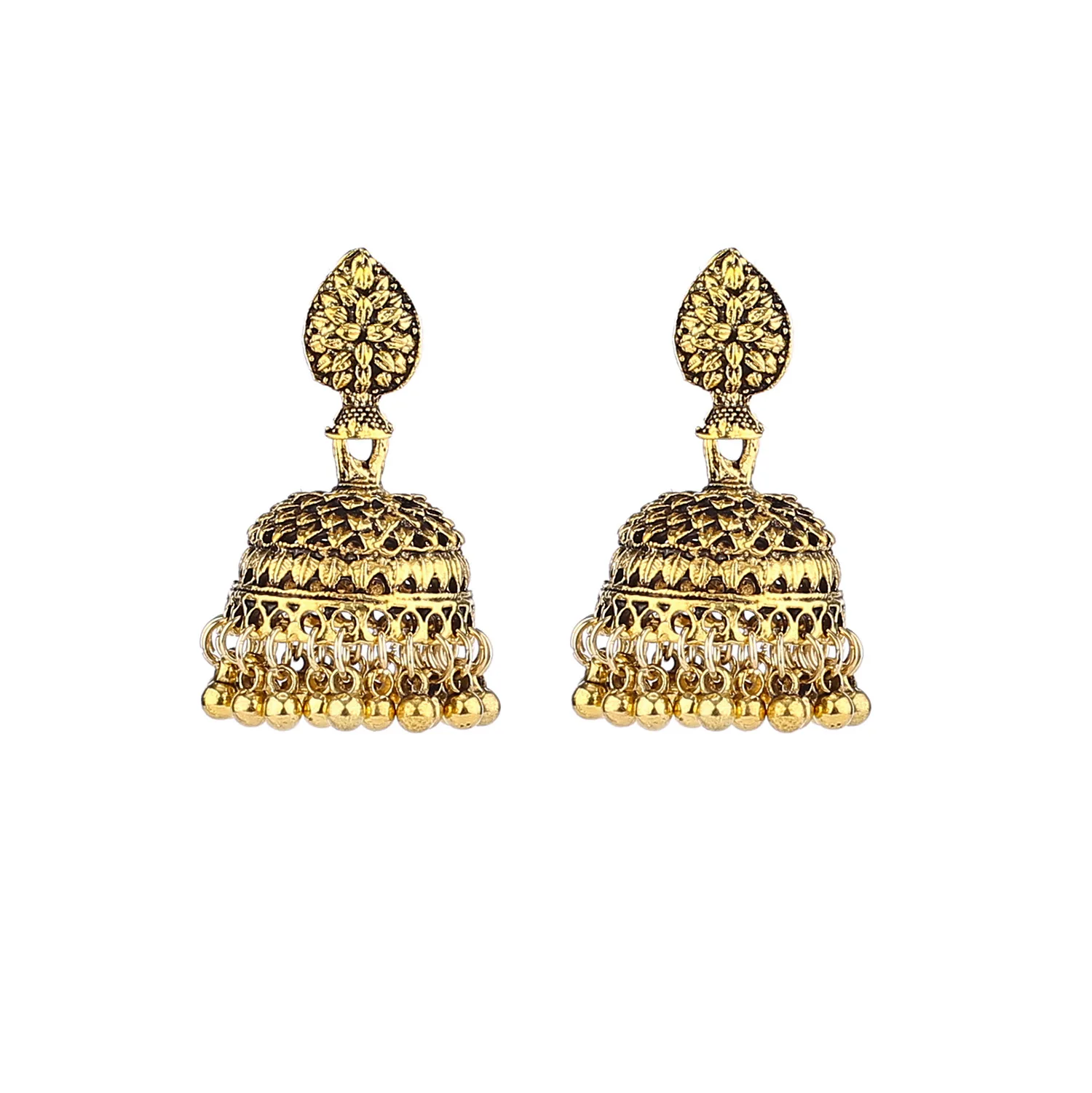 indian jhumka drop earrings Retro alloy indian jewellery earrings jhumka oxidized
