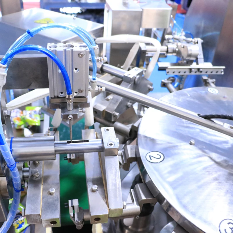 Fully automatic pet food packaging machine 8 station zipper bag filling sealing machine