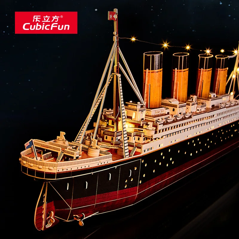 Новые поступления игр DIY Paper HMS Victory модель Собранный светодиодный свет титанический 3D пазл для взрослых игрушки