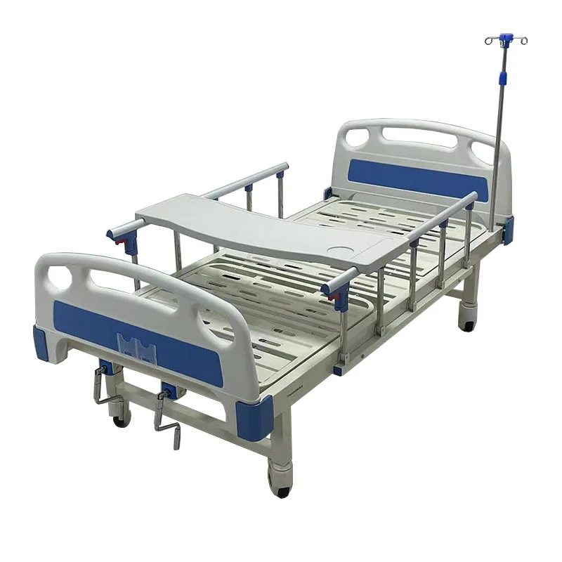 High quality Factory wholesale manual two function medical nursing bed 2 crank hospital bed