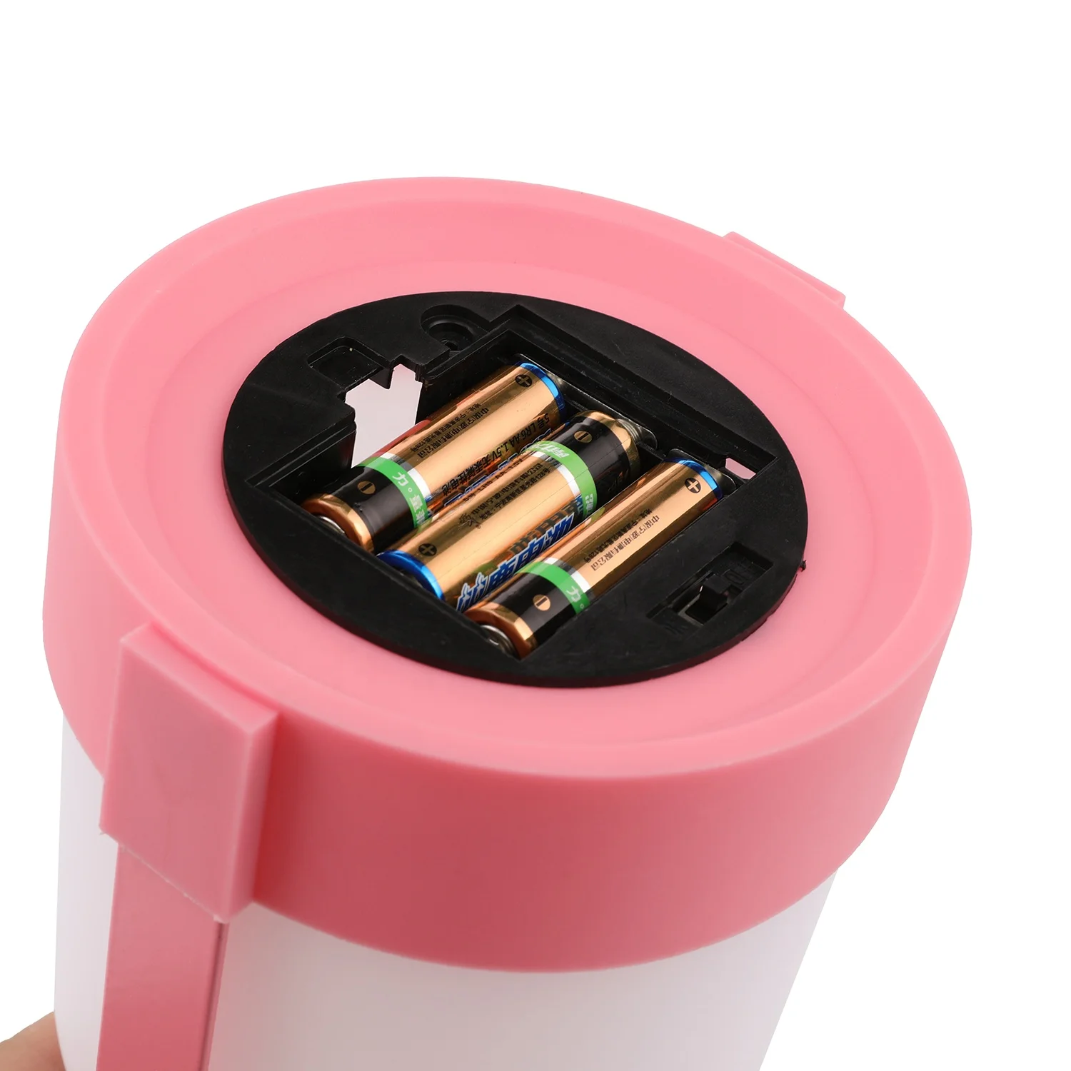 Small Size Pink Cute LED Camping Light Iron Plastic Dry Battery Night Light