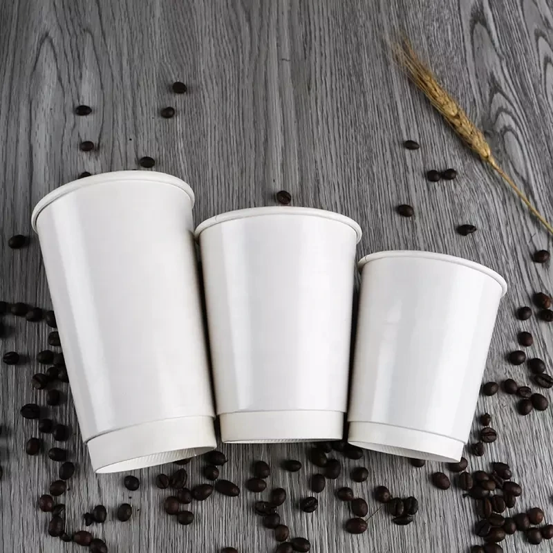 12oz double wall paper cup hot sale disposable customized