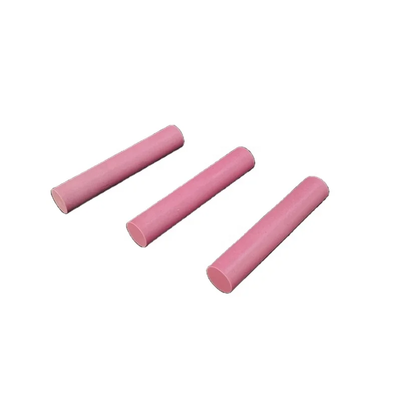 Pink Alumina Ceramic Rods Dry pressure Ceramics Finely ground Ceramic Insulated Parts Factory Customizable
