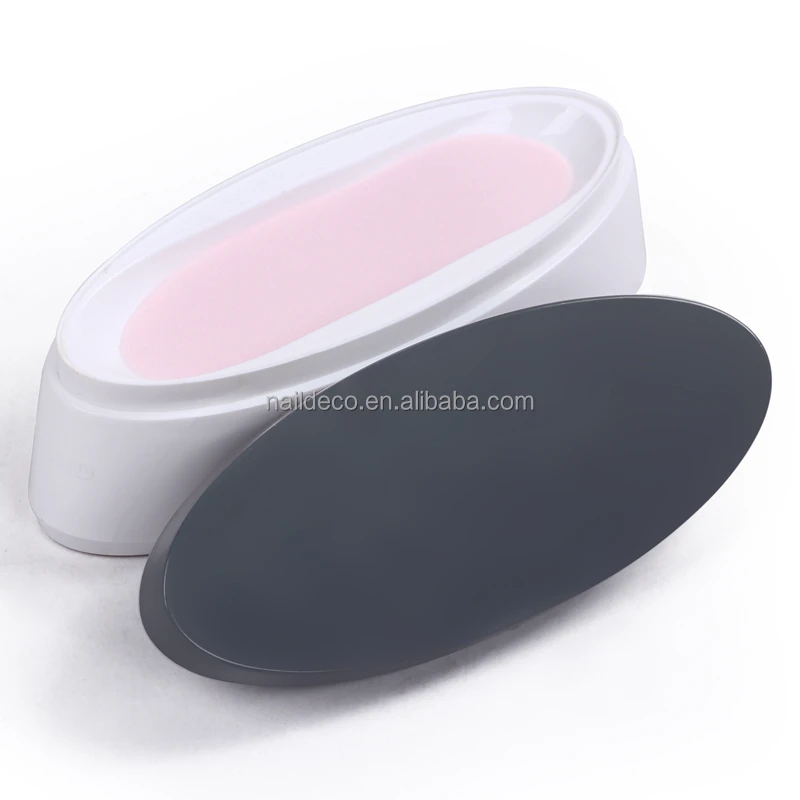 Nadeco French Tip Dipping Powder Tray False Nail Smile Line Mold Recycling Storage Box Saver Container Holder Manicure