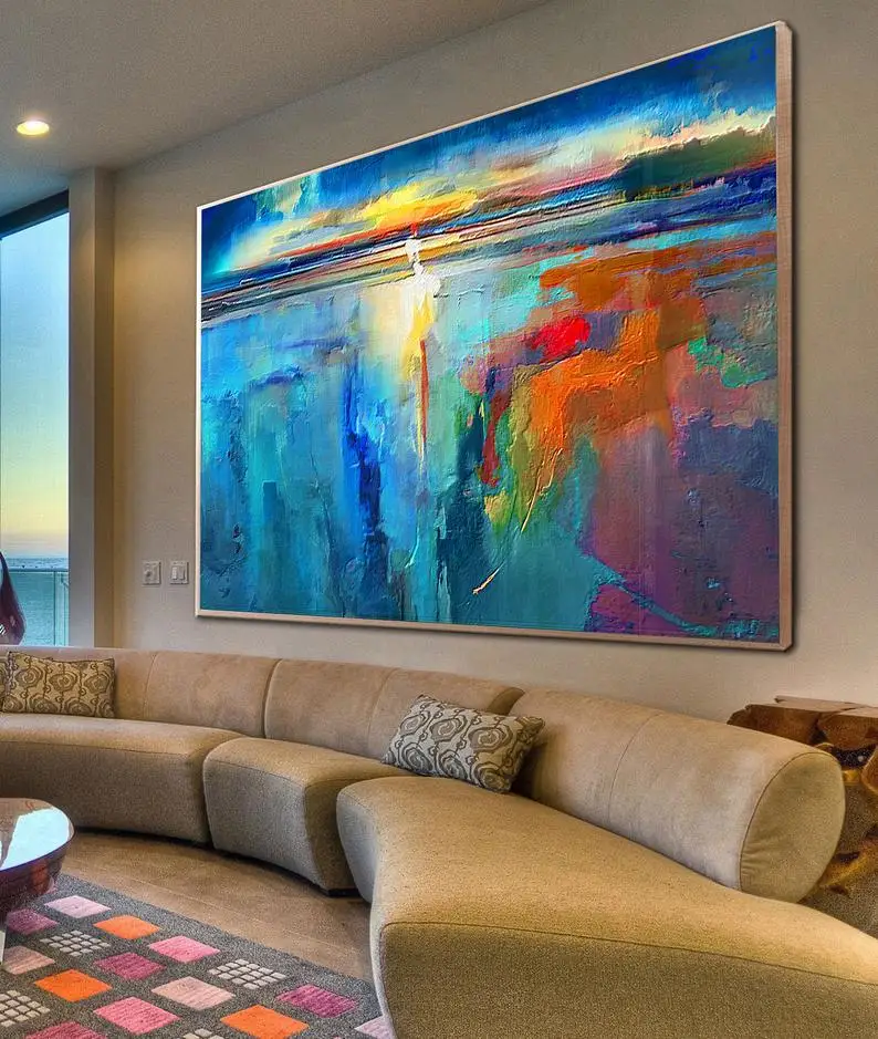 Minimal Painting Modern Canvas art Oversize abstract Original handmade Luxury painting for living