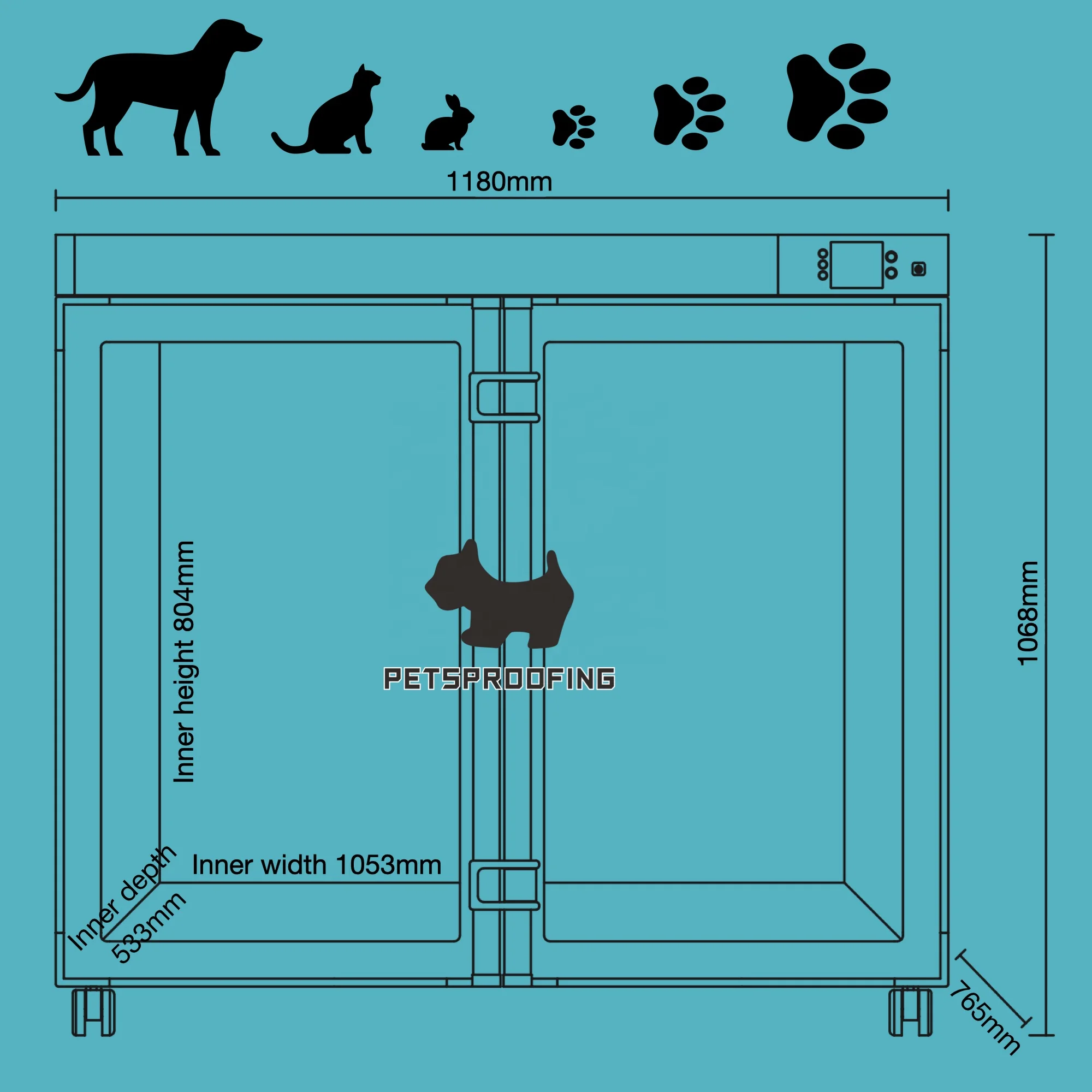 Pet supplies Automatic High Velocity Smart Dog Pet Pets Cat hair blower groomers Dryer box drying Cabin cage grooming Machine