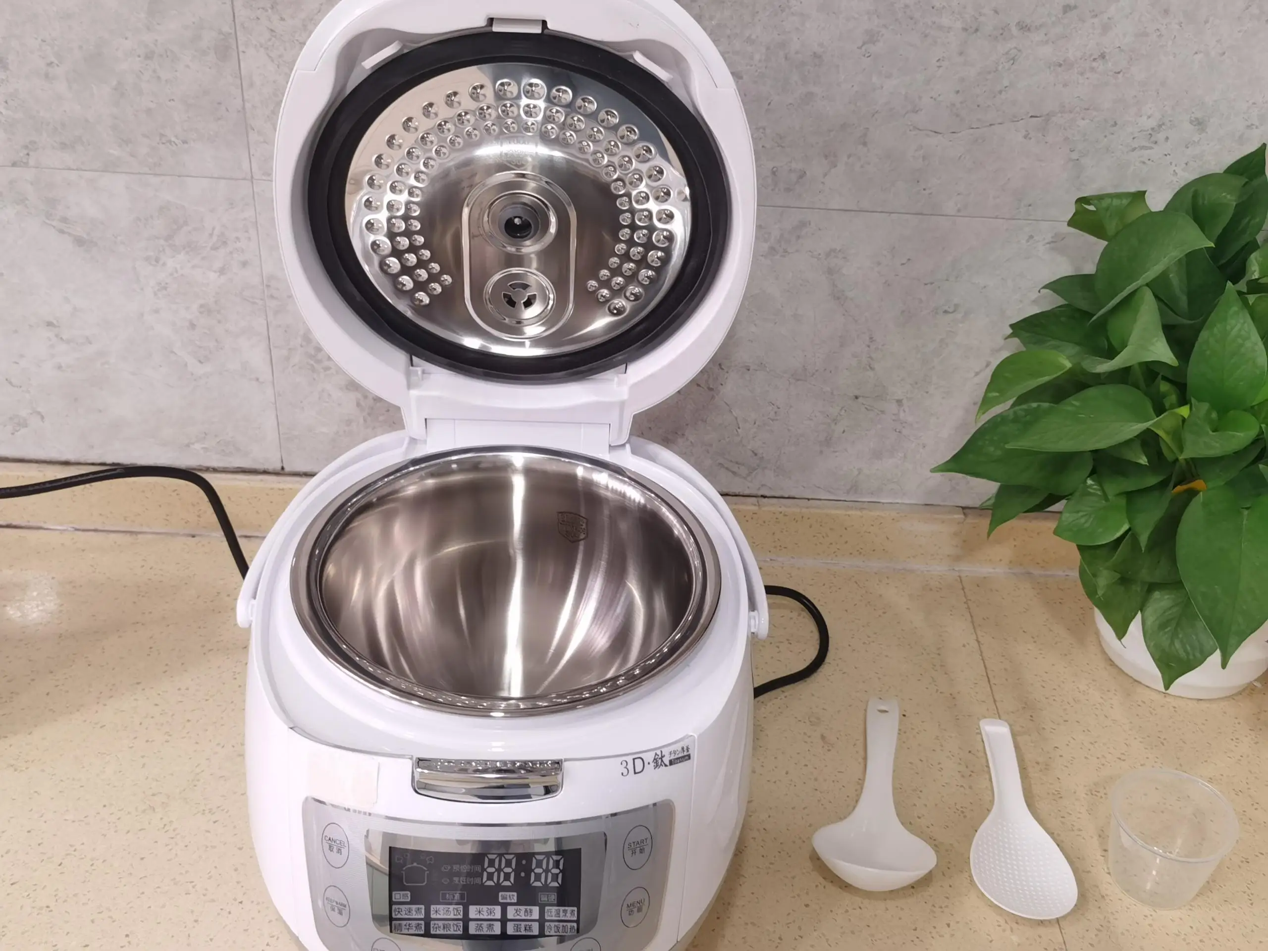 Wholesale Home Using 220V 5L 304 SS Inner Pot Rice Cooker Touch Sensitive Buttons Quick Cooking Non stick  Rice Cooker