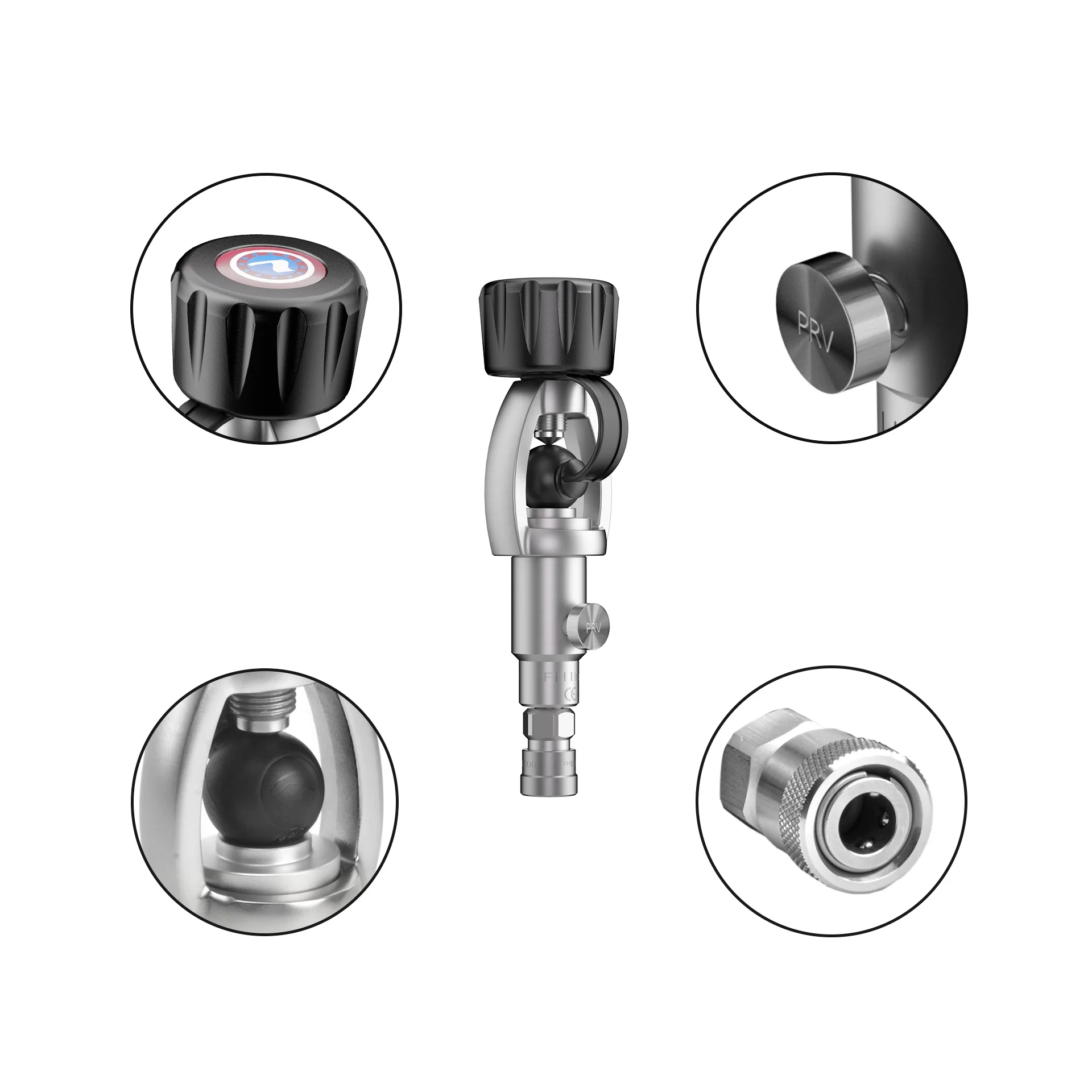 Paintball Accessories Multifunctional  Lightweight Material YOKE Fill Station with Paintball Remote Hose