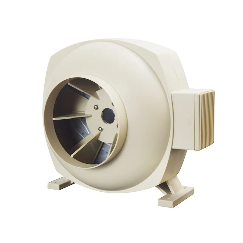 130W Radial Fan Strong Wind Circular Centrifugal Duct with Solid Base Smoke Ventilation Sealed Cable Connector