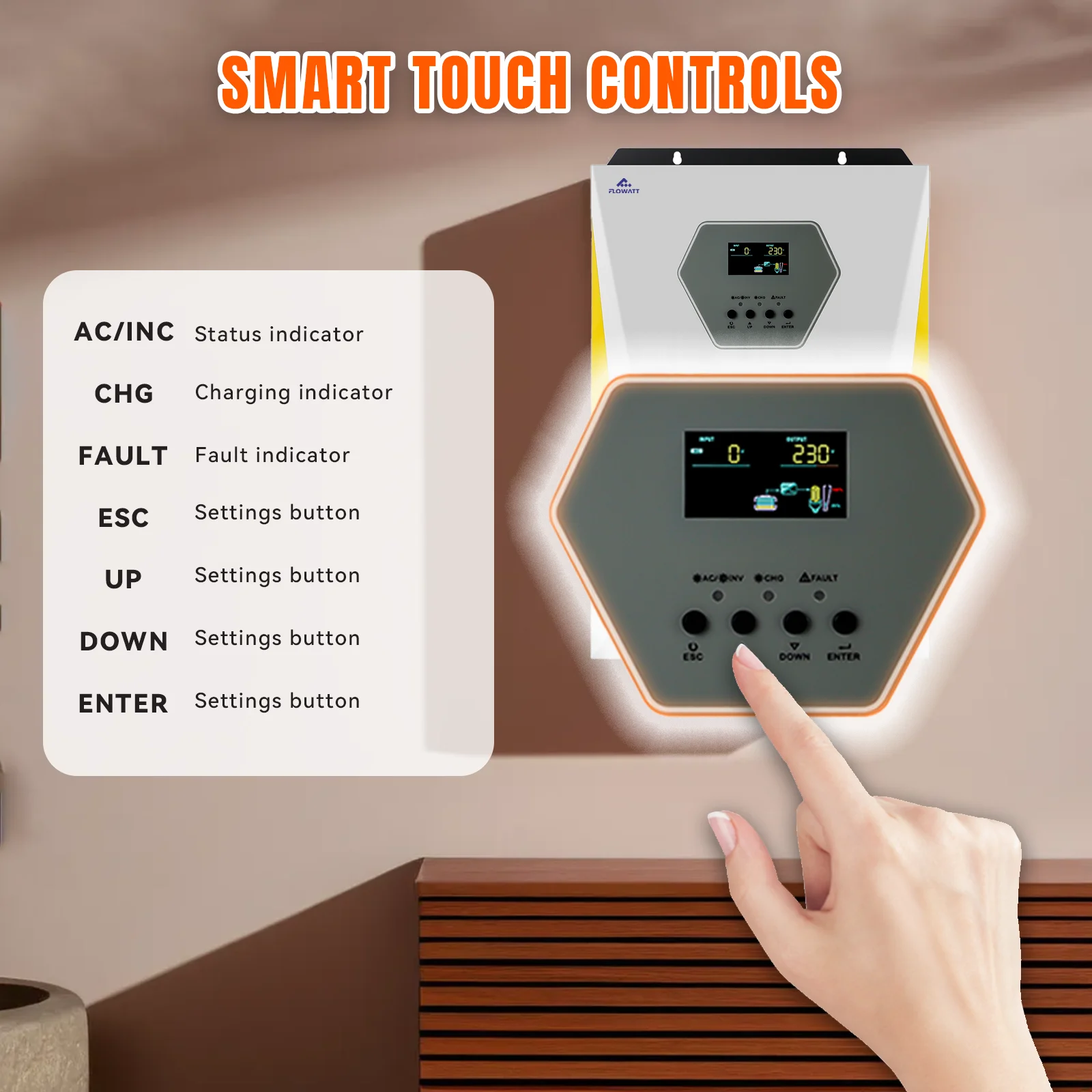Гибридный солнечный инвертор Flowatt 6 2 кВт Mppt 220/240 В 48