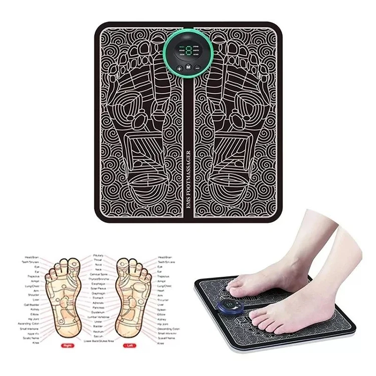 Electric Vibrating Acupressure Magnetic Insoles for Feet Massage Foot Massage Mat Foot Ems Foot Massager Pad