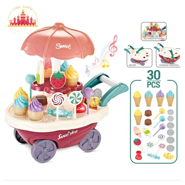 47 Pcs Indoor House Children Plastic Supermarket Game Toy with Trolley SL10D129