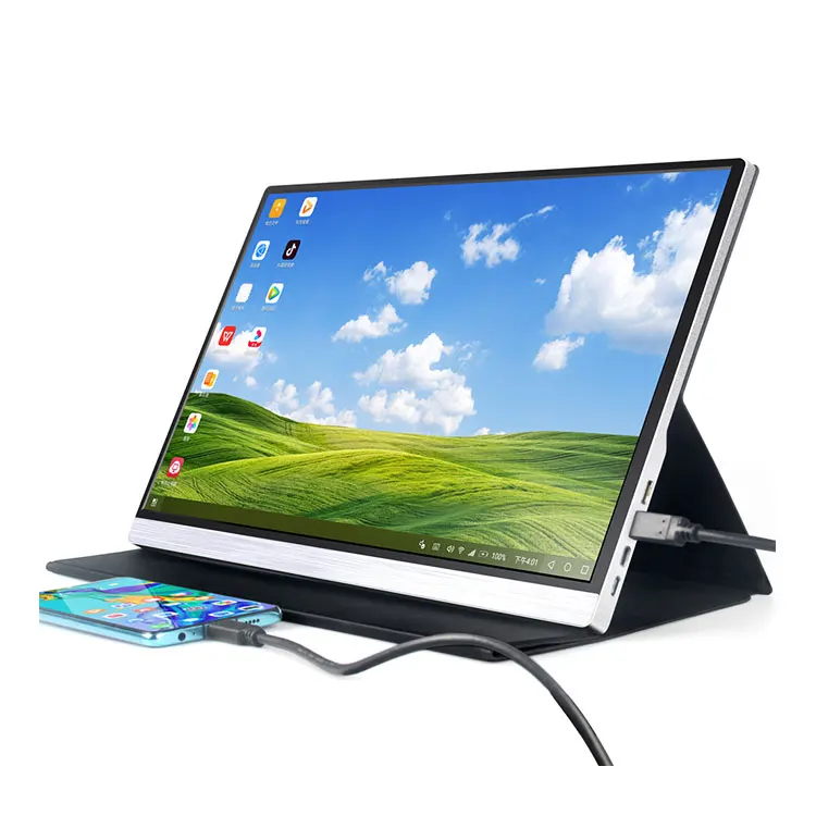 Супер тонкий 15 6 дюймов IPS экран полный высокой четкости 1080P Портативный светодиодный компьютерных игр для контроля уровня сахара в крови с Ap; Плюс позволяется дополнительное мобильнsq