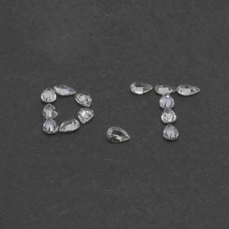 natural white sapphire gems stone pear cut high quality  white  sapphire factory price per carat