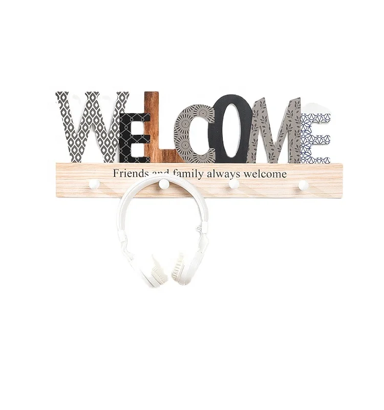 
wholesale bathroom wall hooks hanger cloth cup wooden hooks for hanging 