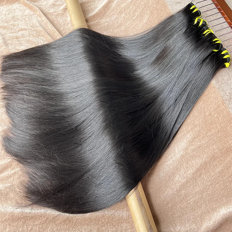 Hair Bundle Vendor Cuticle Aligned 10A 12A 15A Silky Bone Straight Natural Human Hair Virgin Raw Indian Bundles