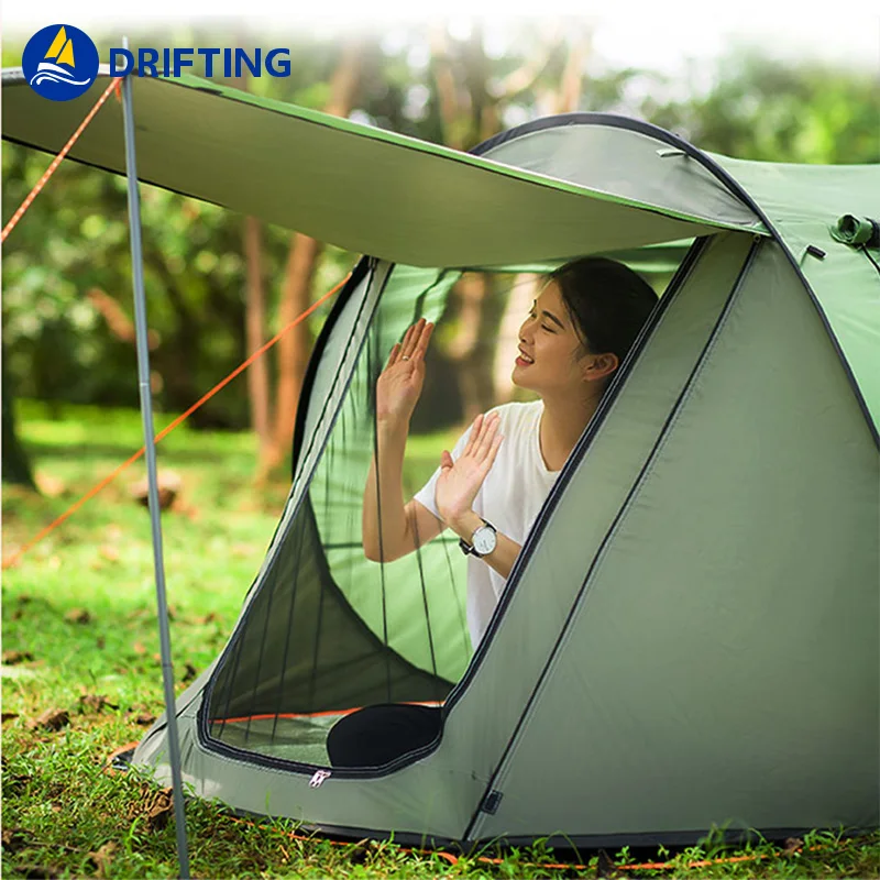 Free build outdoor Fully automatic field Rainproof boat  Instant Camping Beach pop up tent