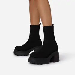 TX new arrivals Large sock boots thick-soled thick-heeled Martin boots