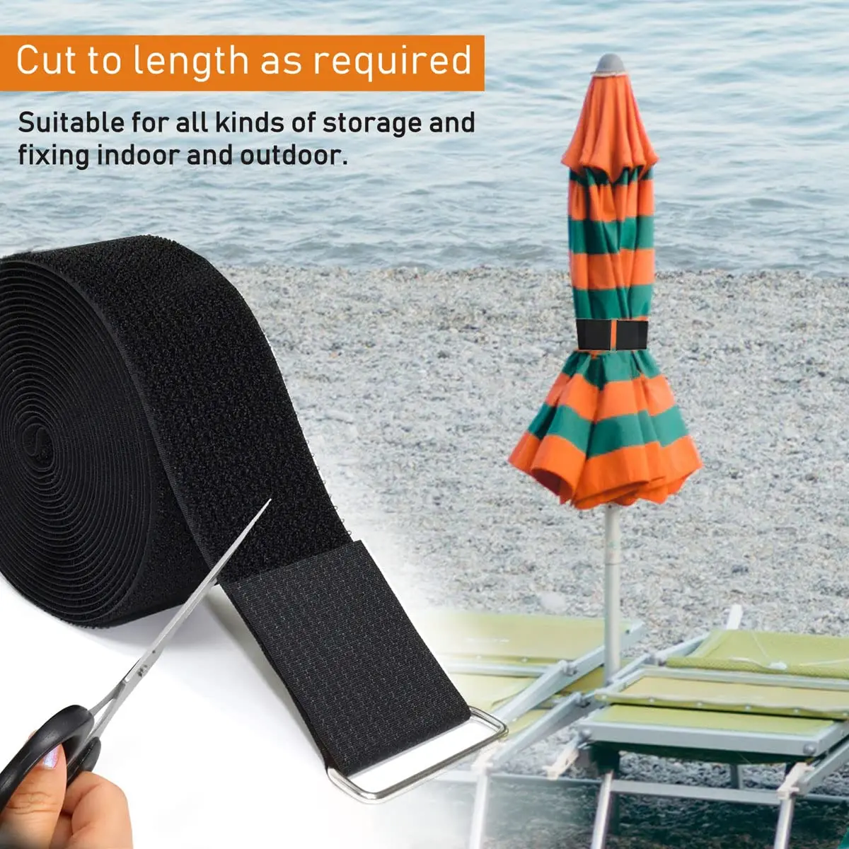 OEM 32ft 64ft Reusable Cinch Strap with Metal Buckles, Cut-to-Length Fastening Securing Straps, Adjustable Nylon Cable Straps