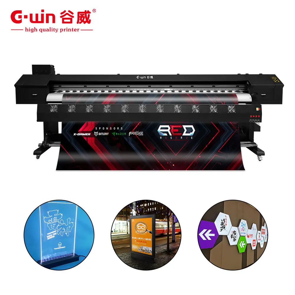 3.2m 10ft UV large format roll to roll machine indoor outdoor uv printer i3200 xc90 head for Advertising inkjet printer