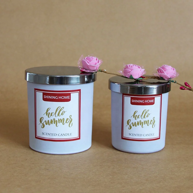 Candle Jars and Boxes Luxury with Metal or Wood Lids Scented Candles in Glass Jar