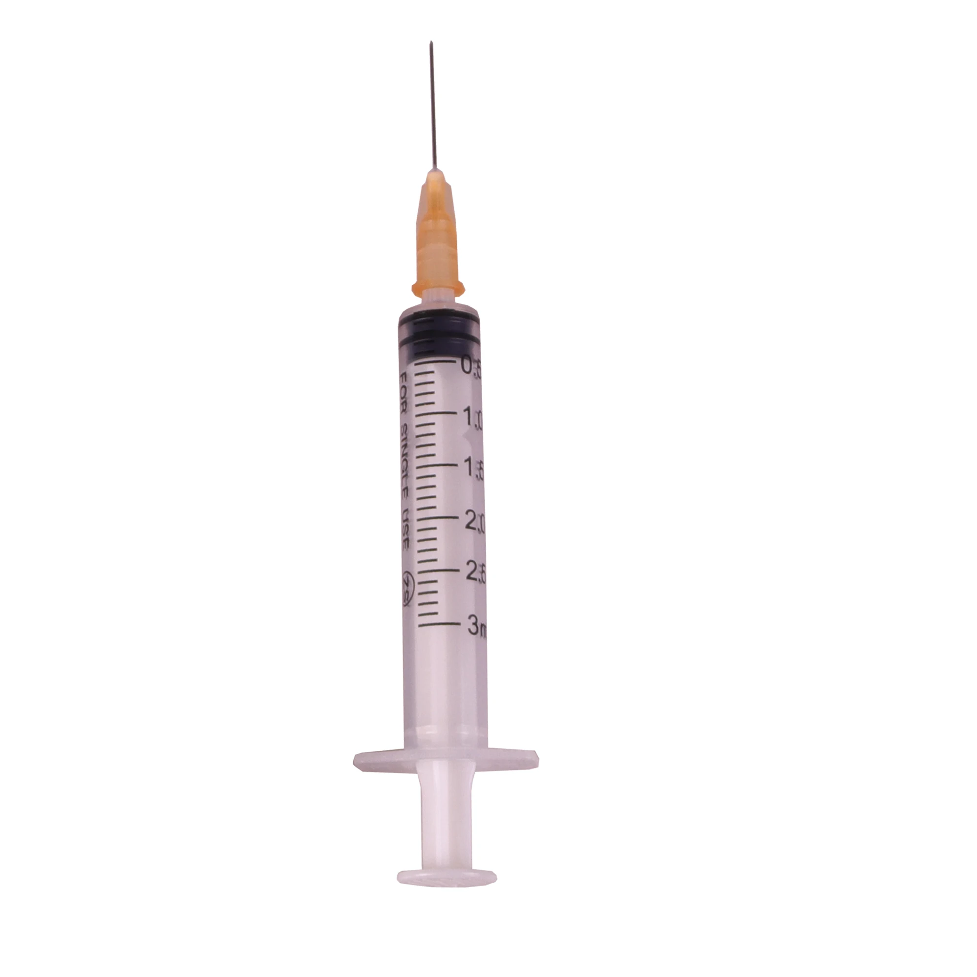 Sterilized disposable plastic injection syringe for hospitai use