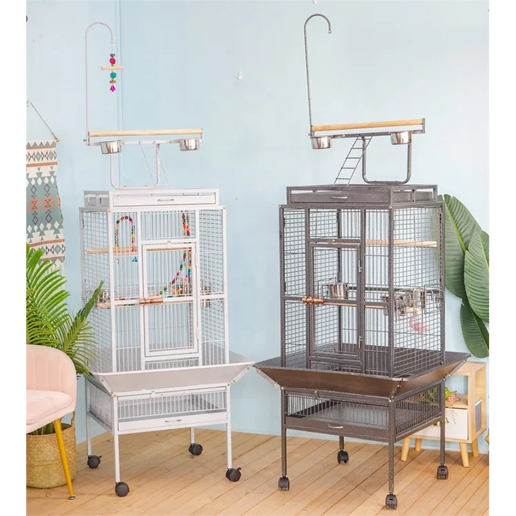 Comfortable White Seed Catcher Big Metal For Cages Vietnam Iny Aviary Decoration Wedding Flight Extra Large Bird Cage