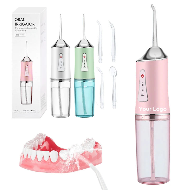 Travel oral Irrigation Cleaner Rechargeable IPX7 Waterproof Electric Water flosser Machine Portable Cordless Oral Irrigator