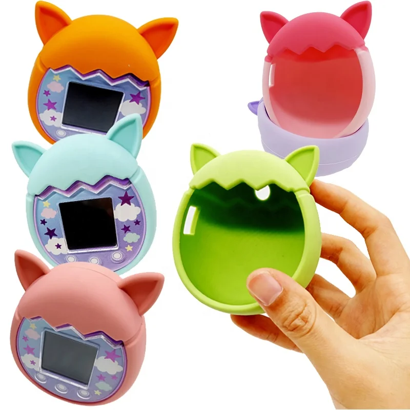 Cute Design Soft Skin Cover Virtual Pet Game Machine Protective Silicone Carrying Case for Tamagotchi Pix (1600602358402)