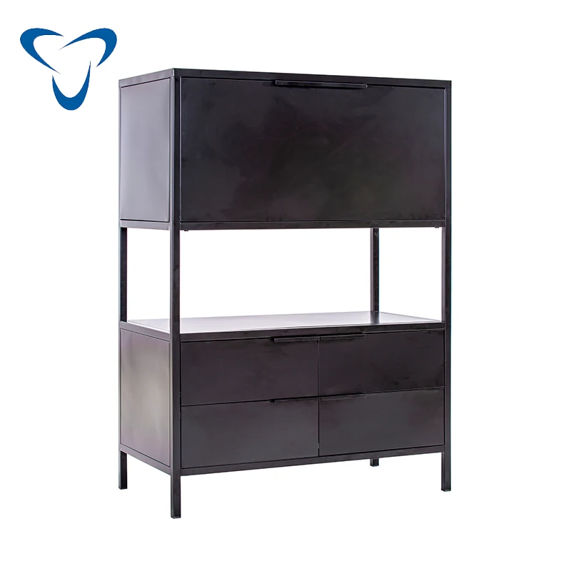 Adjustable Multi-Level Boltless Steel Storage Racks Industry Metal Shelf with Cabinet Use