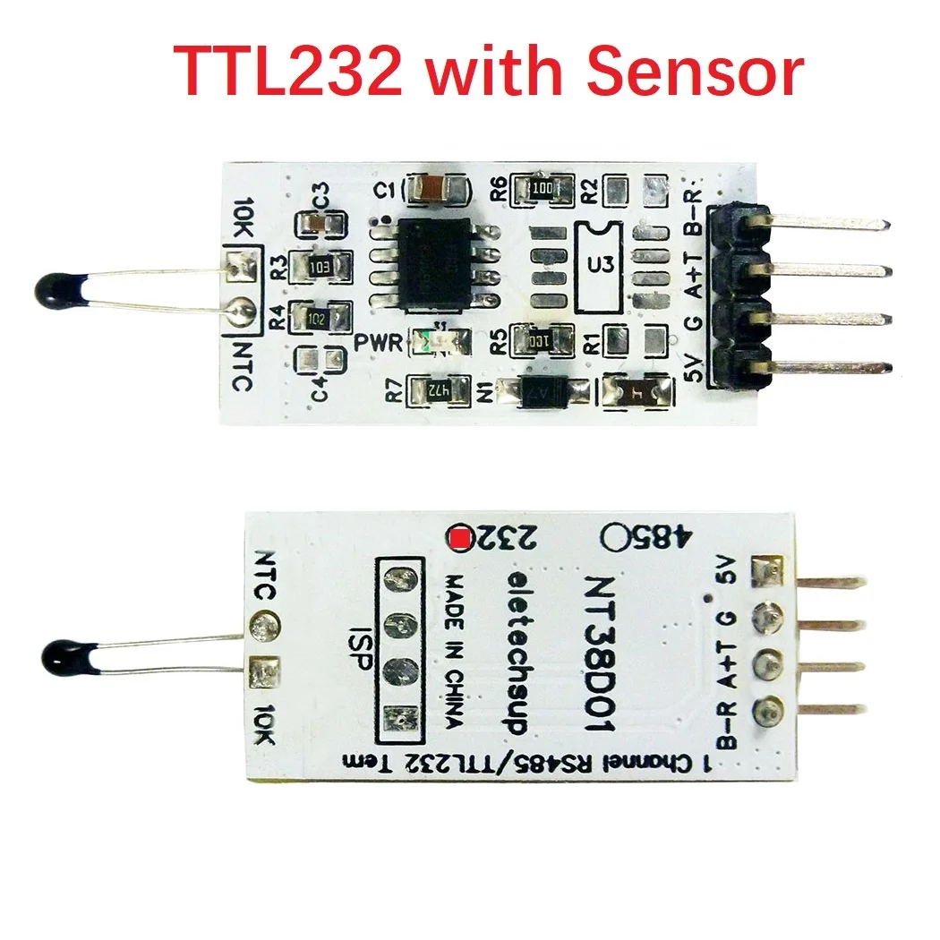 NT38D01 TTL232 Temperature Acquisition Collector Module to 10K 3950 NTC Thermistor Resistor Replace DS18B20 PT100