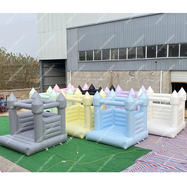 Adult party games jumping castle slide white bounce house inflatable jumper for sale