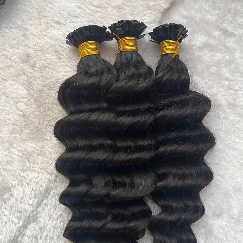 Most Popular Factory Price Buy Wholesale U V Fan Y I tip keratin 100% human hair keratin bond hair extensions