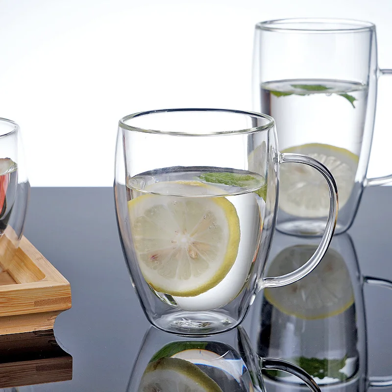 80 ml 250 ml 350 ml 450 ml 650 ml Double wall borosilicate crystal rose shape cappuccino Espresso coffee glass cup