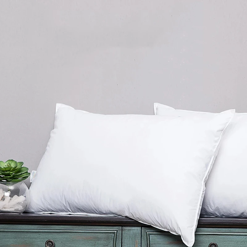 Luxury Customize Hotel White Goose Down Feather Pillow 5 Star Hotel Sleeping Pillow
