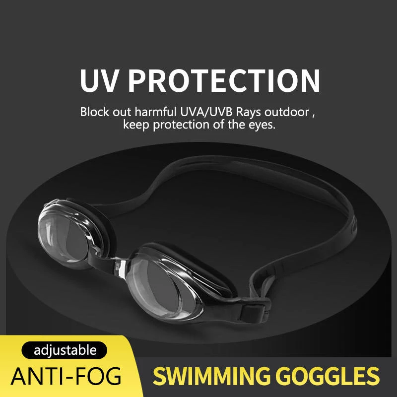 Custom logo design wide vision anti fog anti leak swimming goggles swim pool goggles with protective case