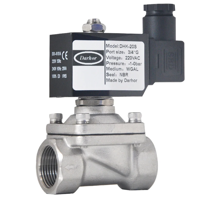 Нержавеющая сталь нулевой перепад давления отрицательного давления Электромагнитный клапан вакуумный электромагнитный клапан