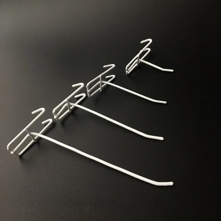 Wholesale chrome wire mesh grid wall single wire hooks hanging metal grid wall hook displaying