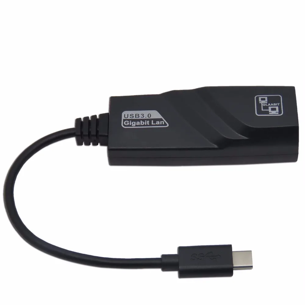 USB 3.1 Male Type-C to LAN Port RJ45 10/100/1000 MBps Gigabit Ethernet Network Adapter Connector for Macbook